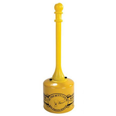 5-Gal. Metal/Poly Cigarette Receptacle, Yellow - Cigarette Receptacles