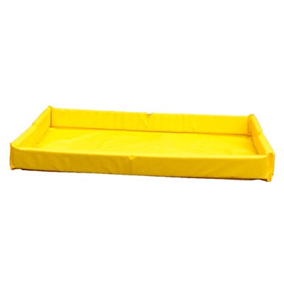 Mini Foam Wall Containment Berm 4x6 Ft, yellow, 18 oz pvc, 18 oz capacity - Spill Containment Berms