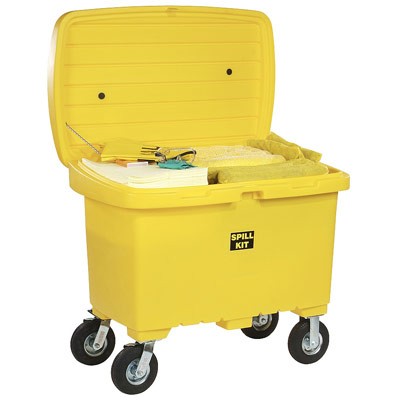 Emergency Response Mobile Spill Kit Cart, Hazmat, 8in. wheels - Spill Kits
