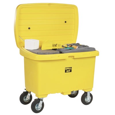 Emergency Response Mobile Spill Kit Cart, Universal, 8in. wheels - Spill Kits
