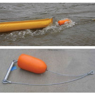 Tow Bridle with Bullet Float for Spill Containment Boom - Non-Absorbent Containment Booms