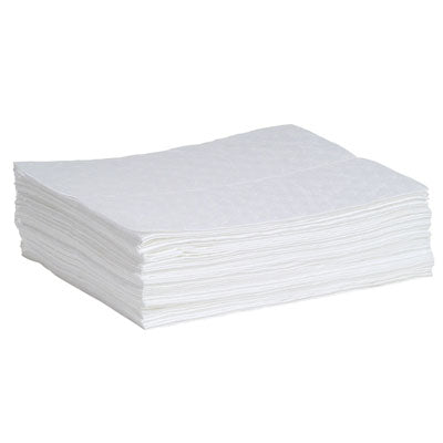 Oil Absorbent Pads, Bonded, Medium Weight,  50 Pack - Absorbent Pads & Rolls