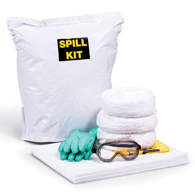 Foil Bag Spill Kit, Oil, 4.8 gal capacity - Spill Kits