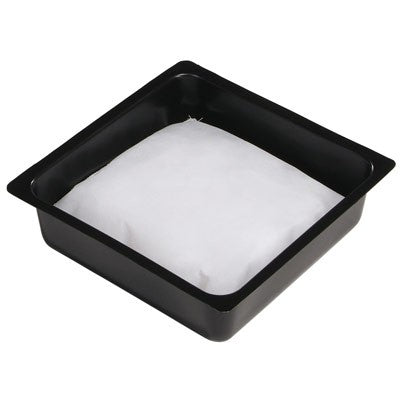 Oil Only Drip Pans, 10.5x10.5x3 In. 24 pillows and 1 pan/case - Absorbent Mats