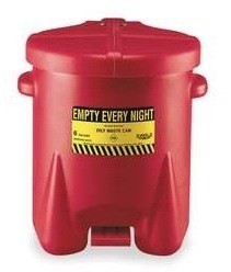 6-Gallon Oily Waste Can, Red - Hazardous Waste Containers
