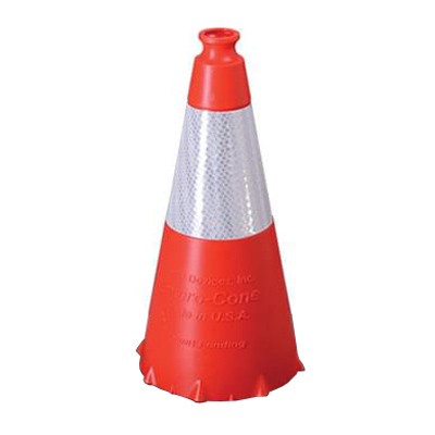 18" Traffic Cone Stem, Orange Polyethylene - Traffic Safety Supplies