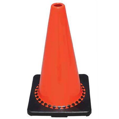 18" Traffic Cone, Orange PVC - Traffic Safety Supplies