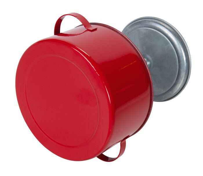 1-Quart Plunger Can, Red Steel. 8.25" Dia. x 8"H - manufacturer product image 4