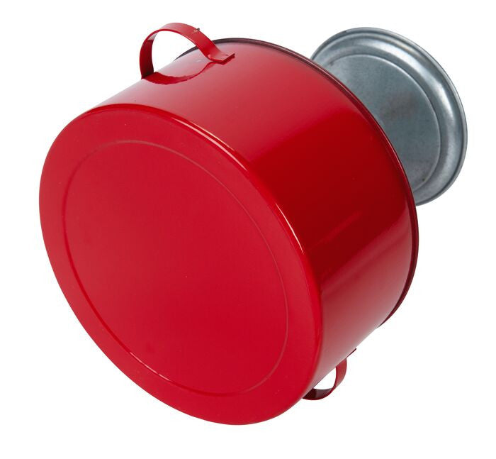 2-Quart Plunger Can, Red Steel. 8" Dia. x 8.5"H - manufacturer product image 4