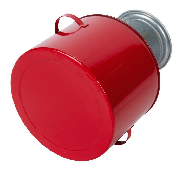 4-Quart Plunger Can, Red Steel. 8" Dia. x 10.75"H - manufacturer product image 4