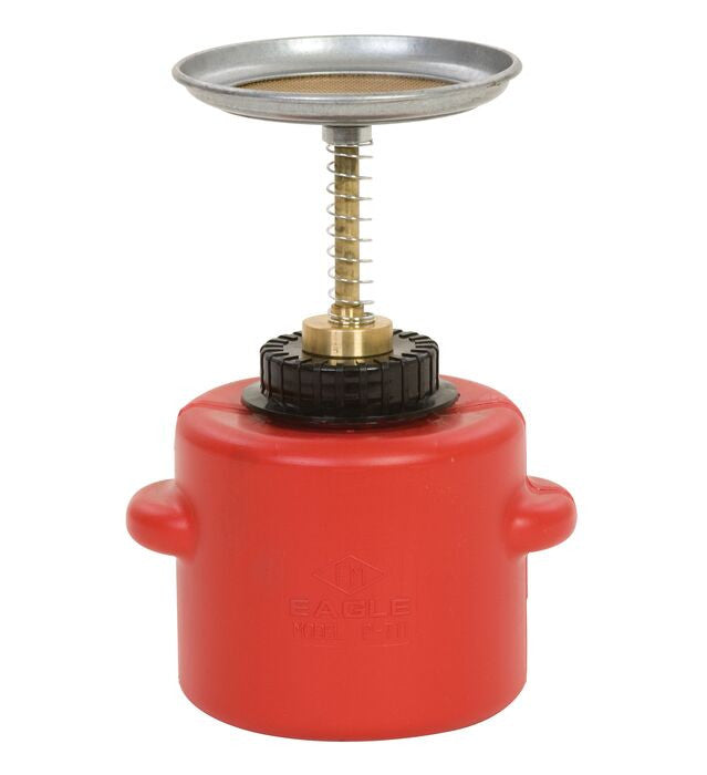 1-Quart Plunger Can, Red Poly. 5.25" Dia. x 9.75"H - manufacturer product image 1
