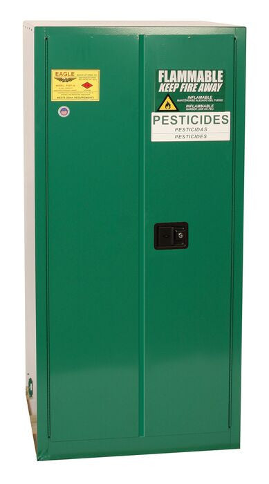 55-Gal Pesticide Green Safety Cabinet, 1-Drum Vertical, Self-Closing - manufacturer product image 1