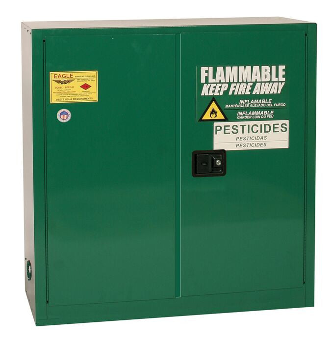 30-Gal Pesticide Green Safety Cabinet, Self-Closing - manufacturer product image 1