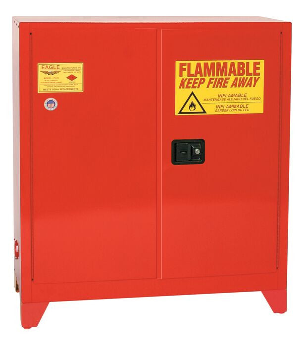 40-Gal Paint & Ink Manual Close Red Safety Cabinet w/ Legs - manufacturer product image 1