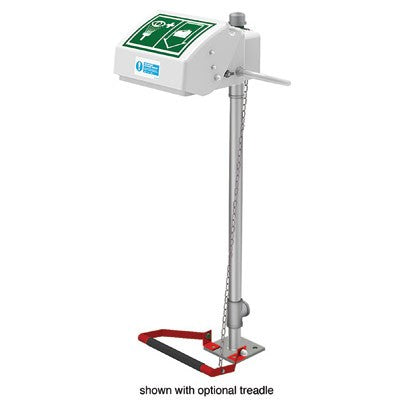 Pedestal Mount Eye Wash - Closed ABS Bowl, Stainless Pipe - Emergency Showers & Eyewash
