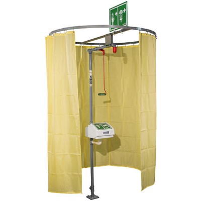 Modesty Curtain for Pipe-Mount Safety Showers, steel - Emergency Showers & Eyewash