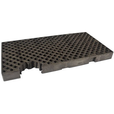 Railroad Track Center Pan Left GRATE ONLY with Cutout for Stormwater Feature (Poly Model), polyethylene - Railroad Track Pans