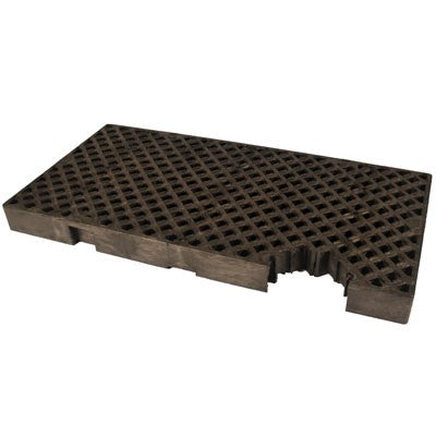 Railroad Track Center Pan Right GRATE ONLY with Cutout for Stormwater Feature (Poly Model), polyethylene