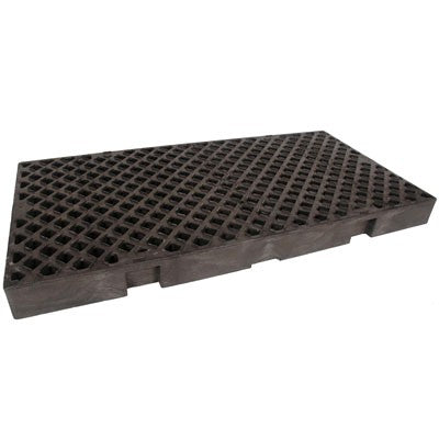 Railroad Track Pan Side and Center Grate without Stormwater Feature Cutout (Poly Model), polyethylene - Railroad Track Pans