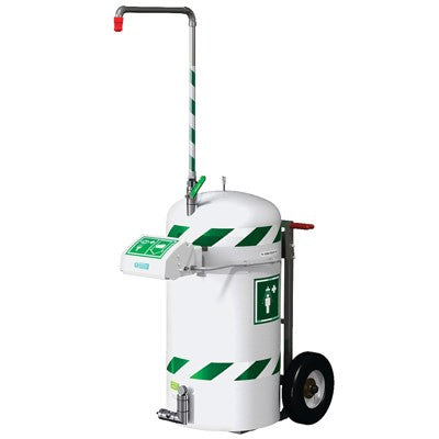 Mobile Safety Eyewash/Shower Station, Insulated 30 gallon, polyethylene - Emergency Showers & Eyewash