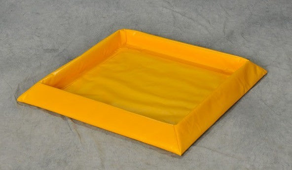 4-Drum Inline Flexible Spill Pallet, No Grates - Spill Containment Pallets