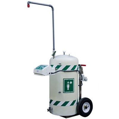 Mobile Safety Eyewash/Shower Station, 120V Freeze Protected 30 gallon, polyethylene - Emergency Showers & Eyewash