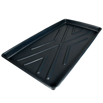 Rack Containment Tray, 44x23.5in, 8-Gal Capacity, Black Poly - Spill Containment Trays