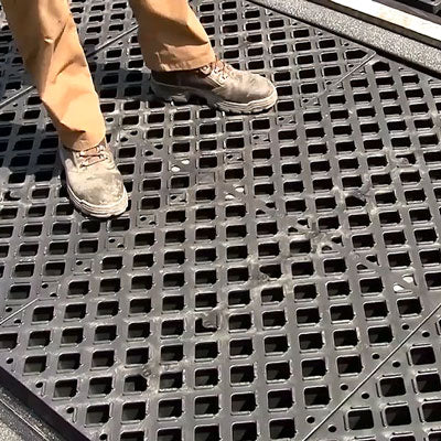 Railroad Track Pan - Grating (Composite Model), polyethylene - Railroad Track Pans