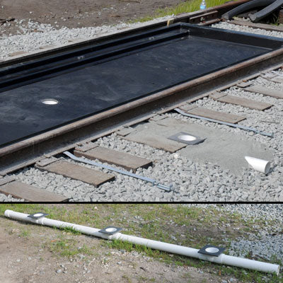 Railroad Track Pan Center/Side Drainage Manifold (Composite Model) - Railroad Track Pans