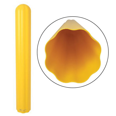 6 inch Round 56 inch Yellow Ribbed Bollard Covers