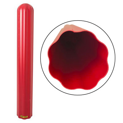 6 inch Round 56 inch Red Ribbed Bollard Covers