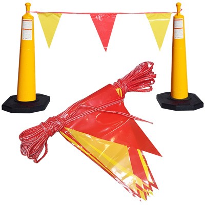 Roof Edge Delineator 105' OSHA Pennant Flag - Traffic Safety Supplies