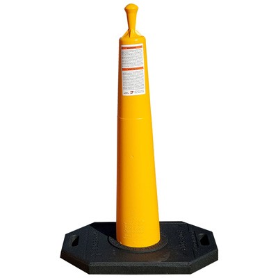 39" Roof Edge Delineator Cone w/30lb Base, polyethylene - Traffic Safety Supplies