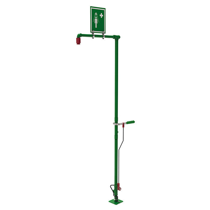 Floor Mount Self-Draining Drench Shower - Galvanized Pipe - manufacturer product image 1