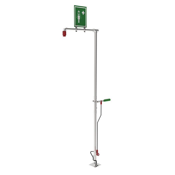 Floor Mount Self-Draining Drench Shower - Stainless Steel Pipe - manufacturer product image 1