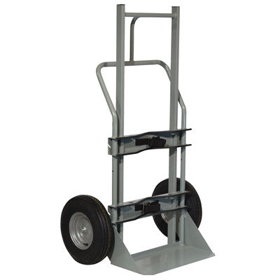 Single Cryogenic Cylinder Hand Truck, 10in Flat-Free Wheels, steel - Gas Cylinder Storage