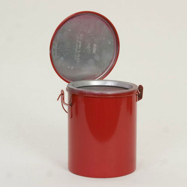 6-Quart Bench Can. Outside 7-3/4" Wide x 9-1/2" Deep, red, galvanized - Safety Cans