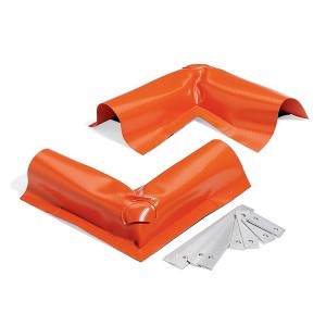 Drive Over Spill Barrier  Corners, orange, 40 oz capacity - Facility Protection