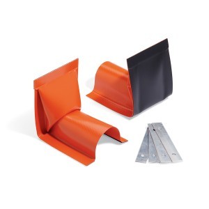 Drive Over Spill Barrier  Wall Ends, orange, 40 oz capacity - Facility Protection
