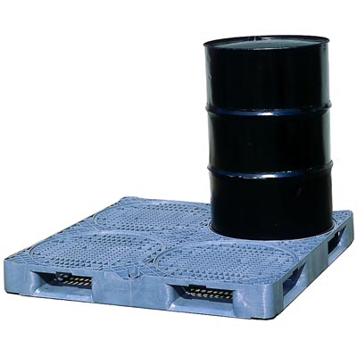 4-Drum Spill Control Pallet w/ Sump, Red - Spill Containment Pallets - Image 2