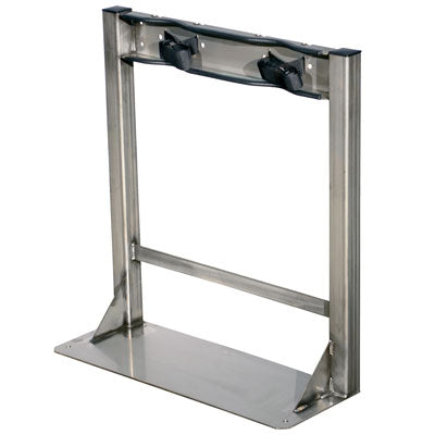 Floor Mount Double Gas Cylinder Stand, Stainless Steel - Gas Cylinder Storage