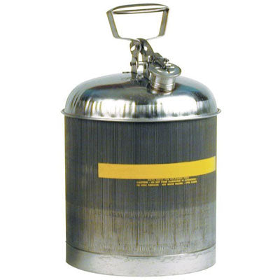 5-Gal Stainless Steel Can with buna rubber cap gasket - Safety Cans