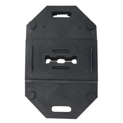 Step-N-Lock Vertical Panel Barricade 28lb Base Only, rubber - Traffic Safety Supplies