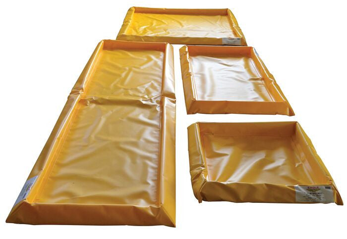 4-Drum Inline Flexible Spill Pallet, No Grates - manufacturer product image 1