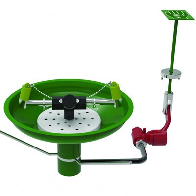 In-Counter Eye Wash Station - Open Stainless Steel Bowl (Powder-Coated) - Emergency Showers & Eyewash