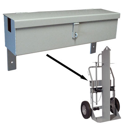 Lockable Toolbox for Double Cylinder Hand Trucks, steel - Gas Cylinder Storage