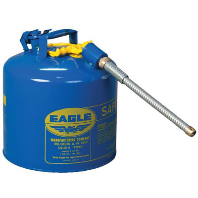 5 Gallon Type II Safety Can - 5/8" Spout, Blue - Safety Cans