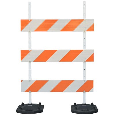Type III 6' Traffic Barricade, Metal Uprights, plastic - Traffic Safety Supplies