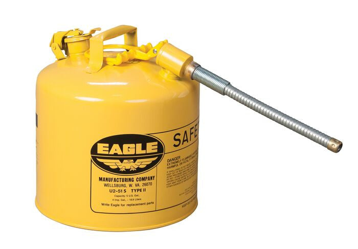 5 Gallon Type II Safety Can - 7/8" Spout, Yellow - manufacturer product image 1