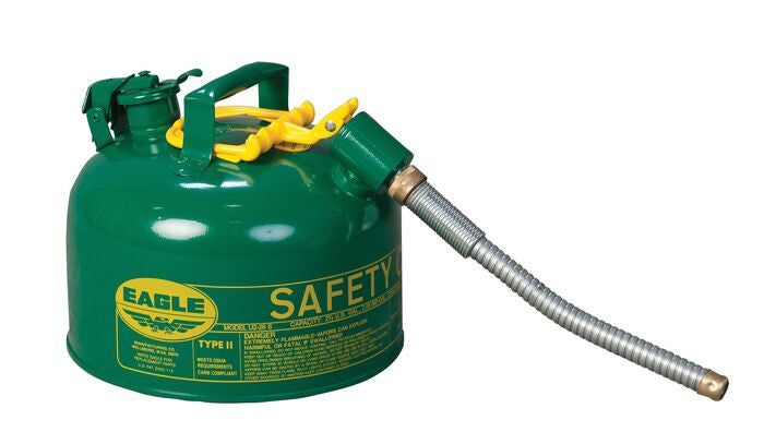 2 Gallon Type II Safety Can - 7/8" Spout, Green - manufacturer product image 1